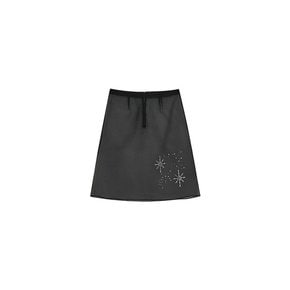 GLITTERING GEM OGANZA SKIRT [BLACK]