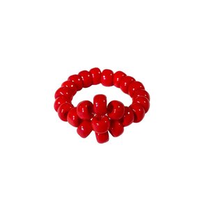 Cherry Red Bold Beads Ring 비즈반지