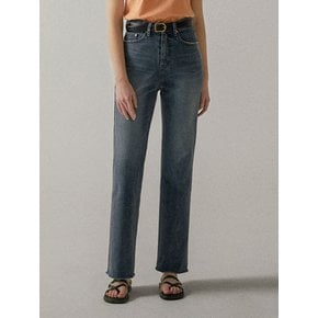 High Waist Straight Denim Pants (DUSTY INDIGO)