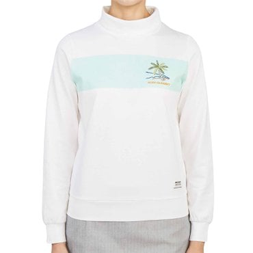 혼가먼트 [골프] 팜 트리 LS HCW 2A AA03 WHITE 여자 골프 하이넥 긴팔티셔츠