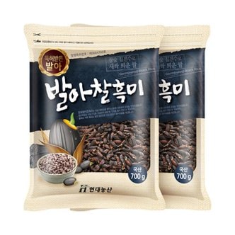 현대농산 국산 발아찰흑미 1.4kg (700gx2봉)