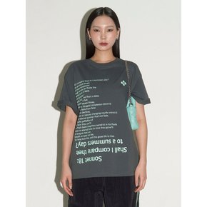 SONNET 18 T-SHIRT / charcoal