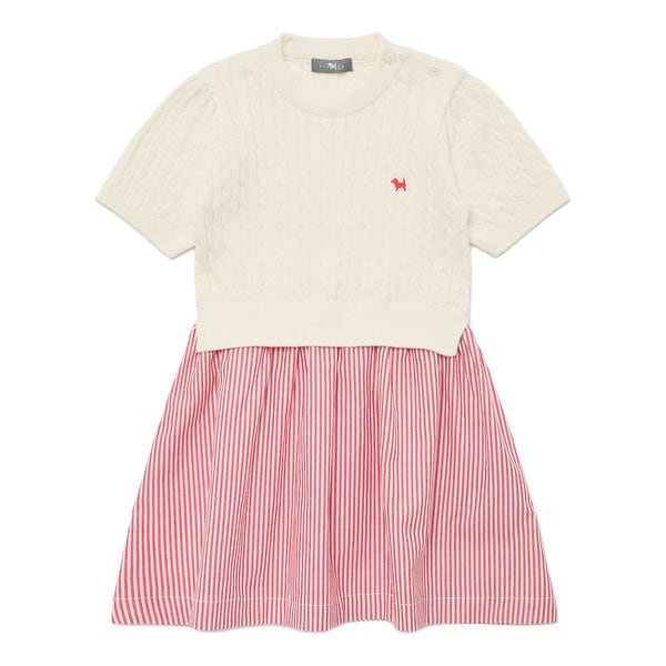 [여주점] [오프라벨 여주점] 블루독베이비 (CR) 케이블 레이어드 드레스 (45119-402-01)