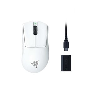 RAZER 레이저코리아 데스에더 V3 프로 White 마우스 하이퍼폴링 동글 8K 번들