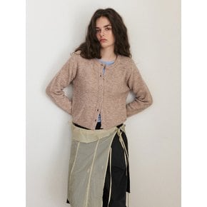 Mohair Knit Cardigan, Beige