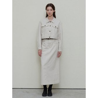 르스튜디오 STANDARD POCKET JACKET + H-LINE SKIRT SET-UP_CREAM