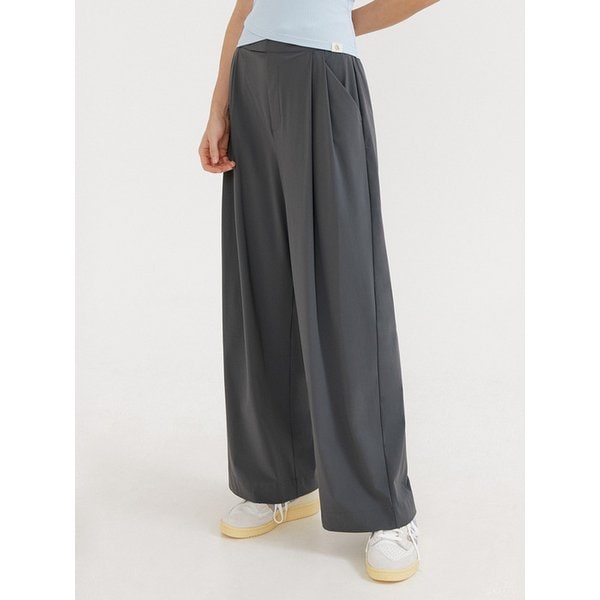 클래씨 쿨링 핀턱 와이드 팬츠