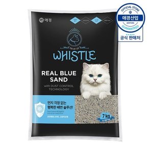 휘슬 리얼 샌드 고양이 배변 응고모래 리필 7kg ,1개
