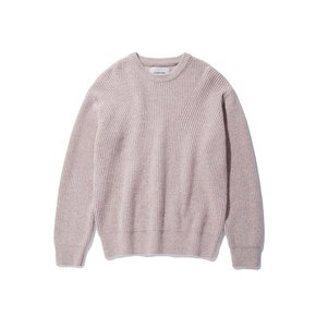 Multi Tweed Wool Sweater_Grayish Pink