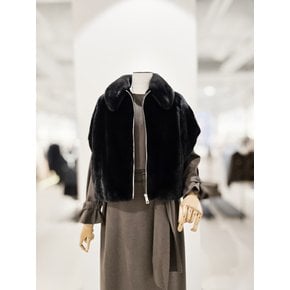 [파주점] [더아이잗컬렉션]밍크 집업 캡 슬리브 자켓 CRCAFSV61