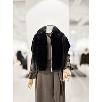 아이잗컬렉션 [파주점] [더아이잗컬렉션]밍크 집업 캡 슬리브 자켓 CRCAFSV61