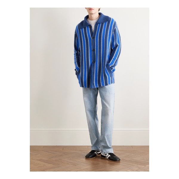 보디 스트라이프 슈퍼키드 모헤어 혼방 가디건 블루 1647597340575036