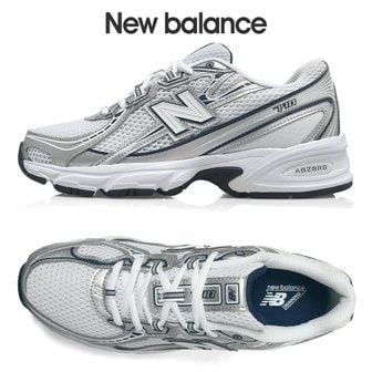 뉴발란스 740 남여공용 운동화 화이트 네이비 U740WN2