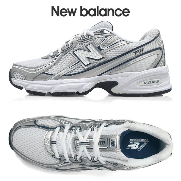 740 남여공용 운동화 화이트 네이비 U740WN2