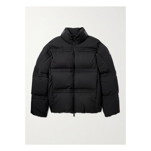 몽클레어 에이셉 라키 로고 아플리케 퀼팅 트윌 다운 재킷 블랙 46376663162955586