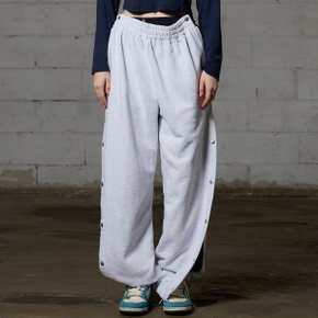 PITA SNAP OFF SWEAT PANTS / WHITE-MELANGE