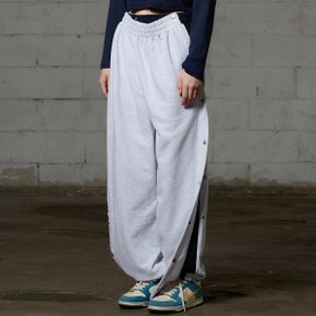 PITA SNAP OFF SWEAT PANTS / WHITE-MELANGE