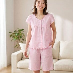홈란쥬 여성 BGBY보디가드 부드럽고 시원한 면레이온 5부 잠옷 상.하세트 C406