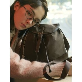 String backpack Darkbrown