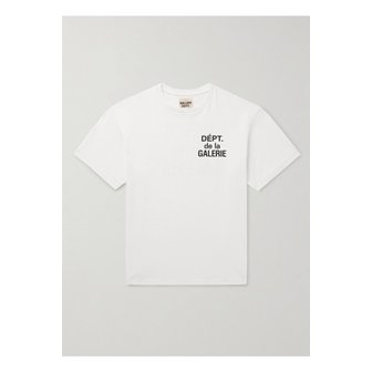 갤러리 디파트먼트 프렌치 로고 프린트 코튼 저지 티셔츠 화이트 1647597316914818