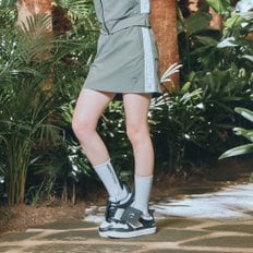 [비밀특가] 트리코트 메쉬로고배색 허리밴딩 여성 큐롯 카키