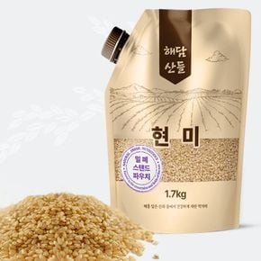 국산 현미 1.7kg l 밀폐 스탠트 파우치 포장 l 현미쌀 잡곡[35115262]