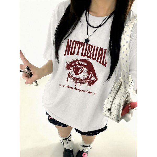 Red Eye Over-fit T-Shirts 4color