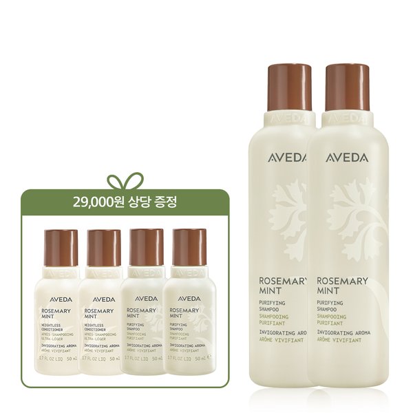 [LIVE][단독] 로즈메리 민트 샴푸 250ml 듀오 (+샴푸 100ml & 컨디셔너 100ml) +SSG상품권 3천원