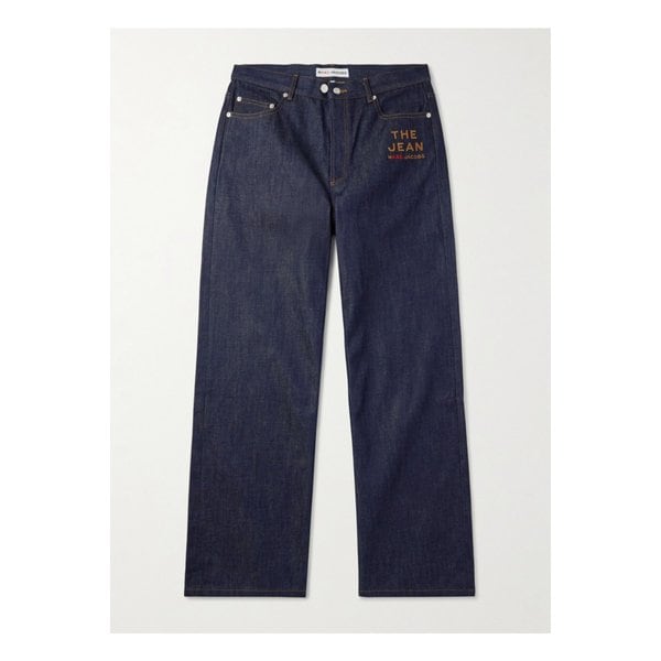 마크 제이콥스 아론 와이드 로고 자수 진 블루 46376663162871488