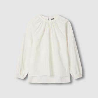 JAJU 여 루즈핏 셔링 블라우스 J115303004006