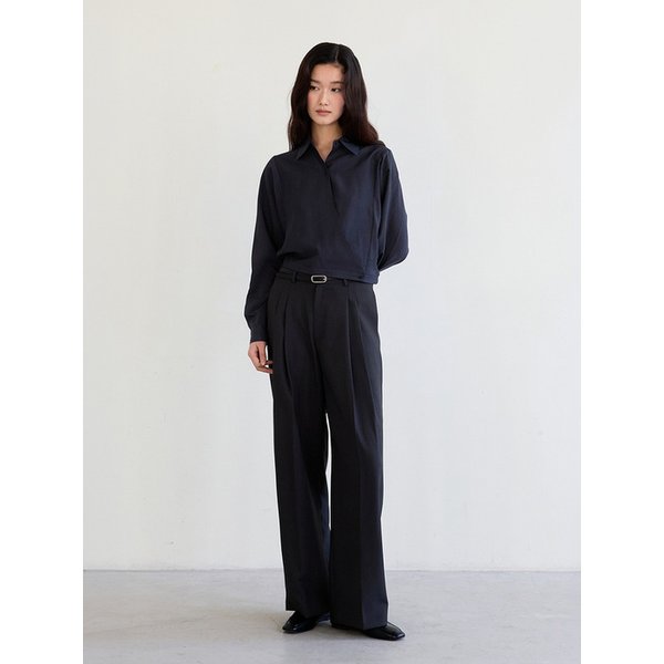 Classic Pintuck Slacks (Black)