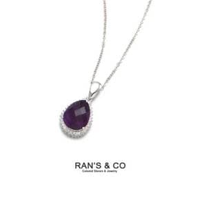 [란스앤코] RAN`S&CO 천연자수정(5캐럿) 페어 목걸이