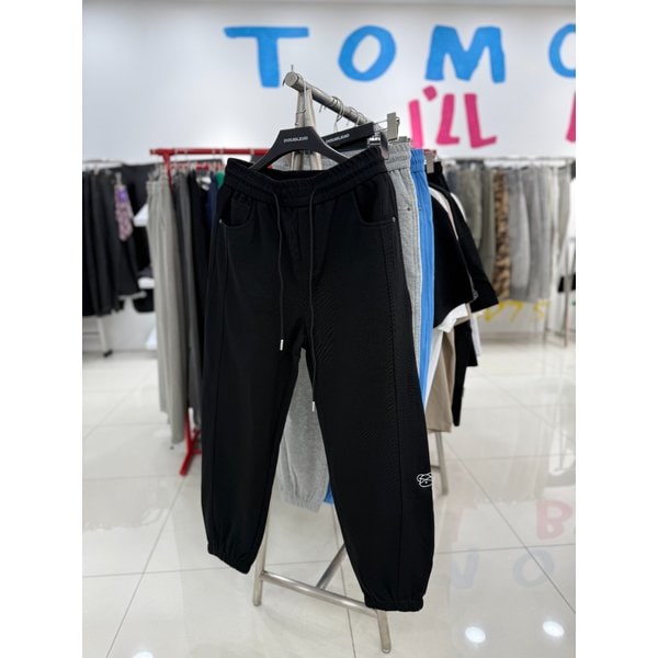 [여주점] 사이드베어조거팬츠,남여공용팬츠,커플팬츠,블랙JHZZ80419