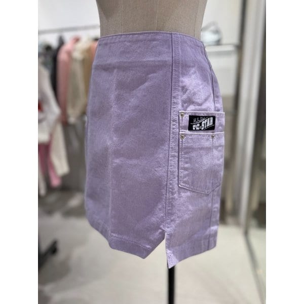 [여주점] 헴라인 사선 아웃포켓 데님 스커트 ER2DS560