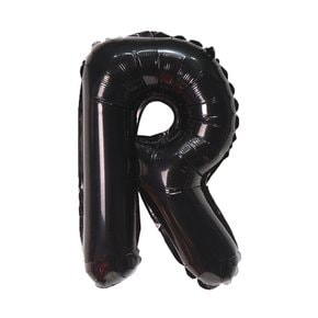 35cm 알파벳 호일 풍선 블랙 R 생일이벤트 문자풍선 16인치