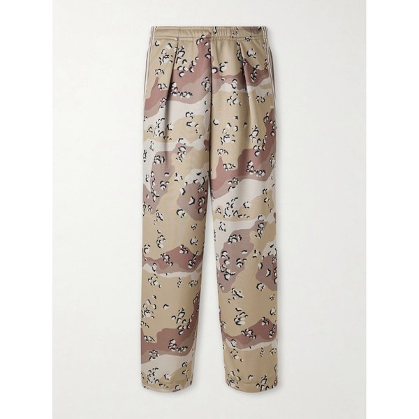 스트레이트 레그 플리츠 프린트 테크 저지 트랙 팬츠 46376663162925173