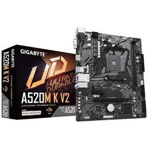 GIGABYTE A520M K V2 메인보드 MicroATX [AMD A520 칩셋 탑재] MB6136