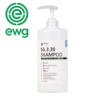  EWG그린등급 시원하고 깨끗한 사포닌 두피 쿨샴푸 SG 3.30 1000ML 지성두피