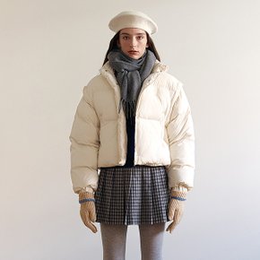 DETACHABLE PUFFER SHORT PADDING IVORY