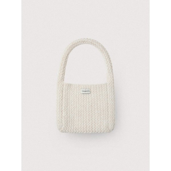 Wool boucle mini bag_Daylight