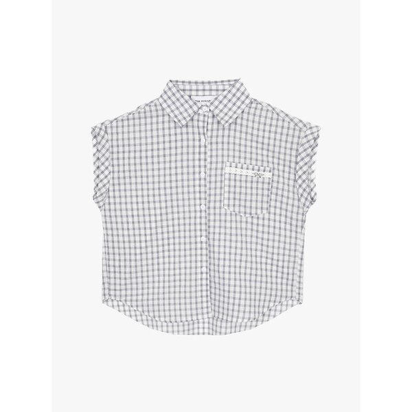 ROLLIN CHECK HALF SHIRT_BLUE