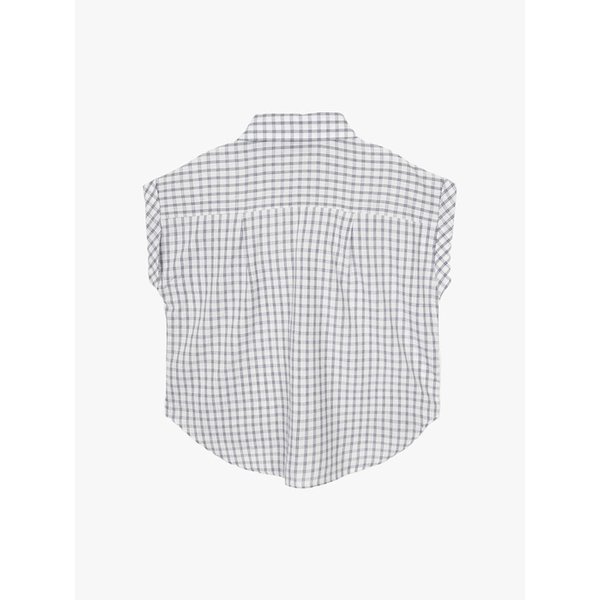 ROLLIN CHECK HALF SHIRT_BLUE