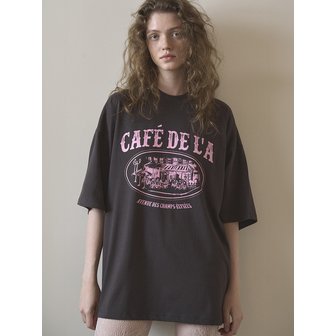 바니쉬먼트 Cafe de la t-shirt_charcoal