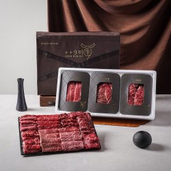 투쁠 나인등급 등심 채끝 부채 업진 한우 선물세트 1.2kg