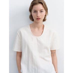 roy u-neck blouse_ivory