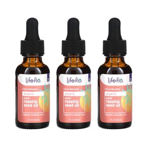 Life-flo 라이프프로 헬스 퓨어 로즈힙 씨드 오일 30ml 3병