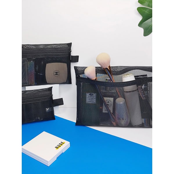 메쉬 다용도 메이크업 파우치