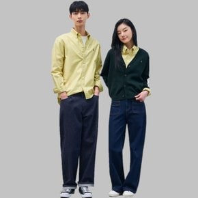 24SS [Essential] 남녀공용 옥스퍼드 솔리드 셔츠 - 올리브(BC4164E05J)