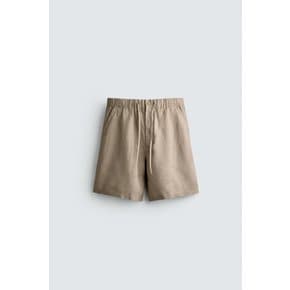 100 린넨 릴렉스핏 버뮤다 반바지 / 3692/311/832 TAUPE GREY