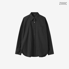 오버사이즈 투웨이 셔츠 BK_V263MSC904